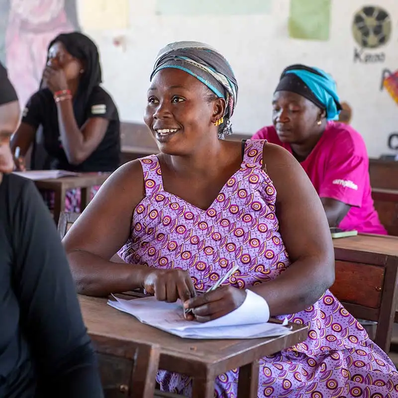 Initially sceptical, the women are enthusiastic about the lessons