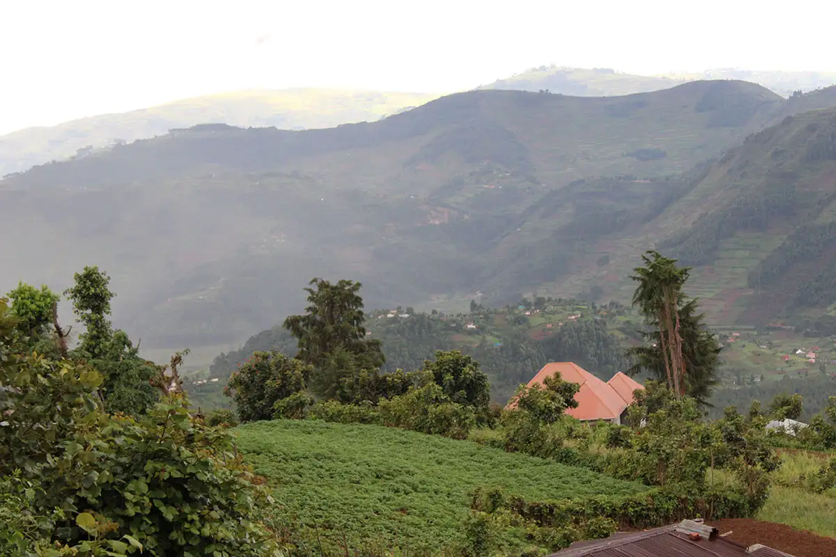 Rainwater harvesting is important in the steep hilly landscape of southern Uganda